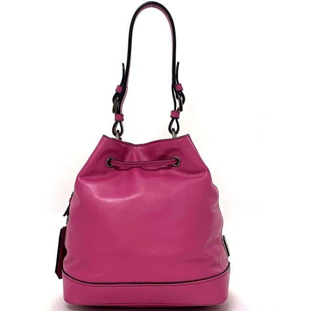 Prada drawstring bag FUXIA tassels soft calf Beckett handbag shoulder crossbody - Picture 4 of 6